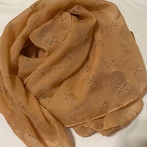 Orange Patterned Scarf